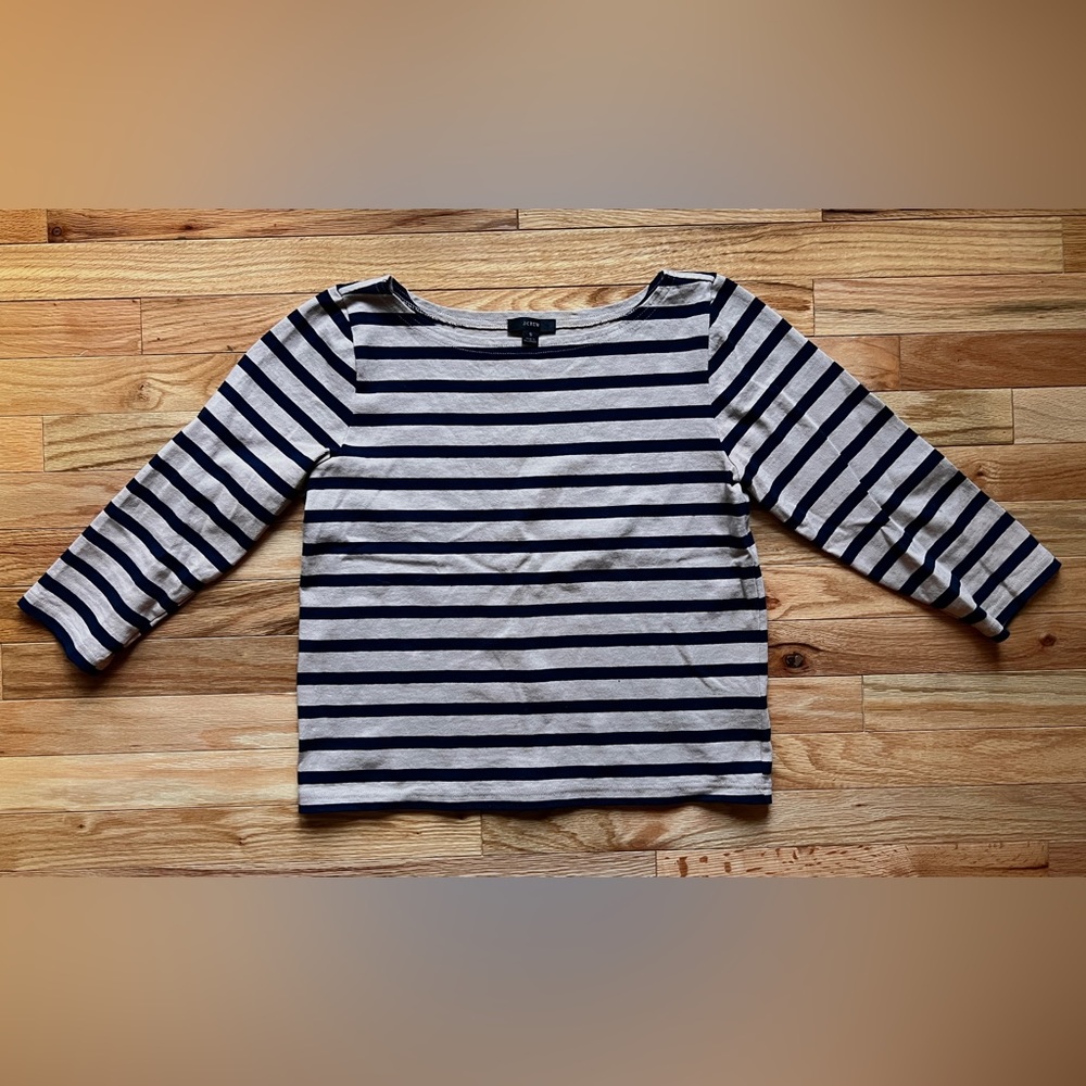 JCREW Wide Neck Striped Shirt